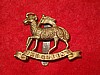 The Queen's Regiment All-Brass 1916 Issue Cap Badge